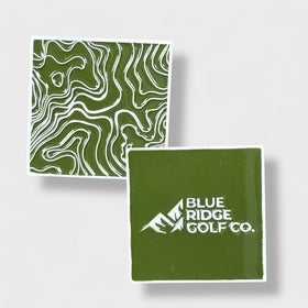 Two-Sided Metal Golf Ball Marker – Fairway Green / Pure White