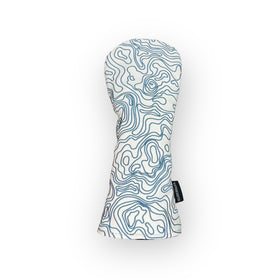 Pure White Topographic Golf Club Headcover – 3 Wood
