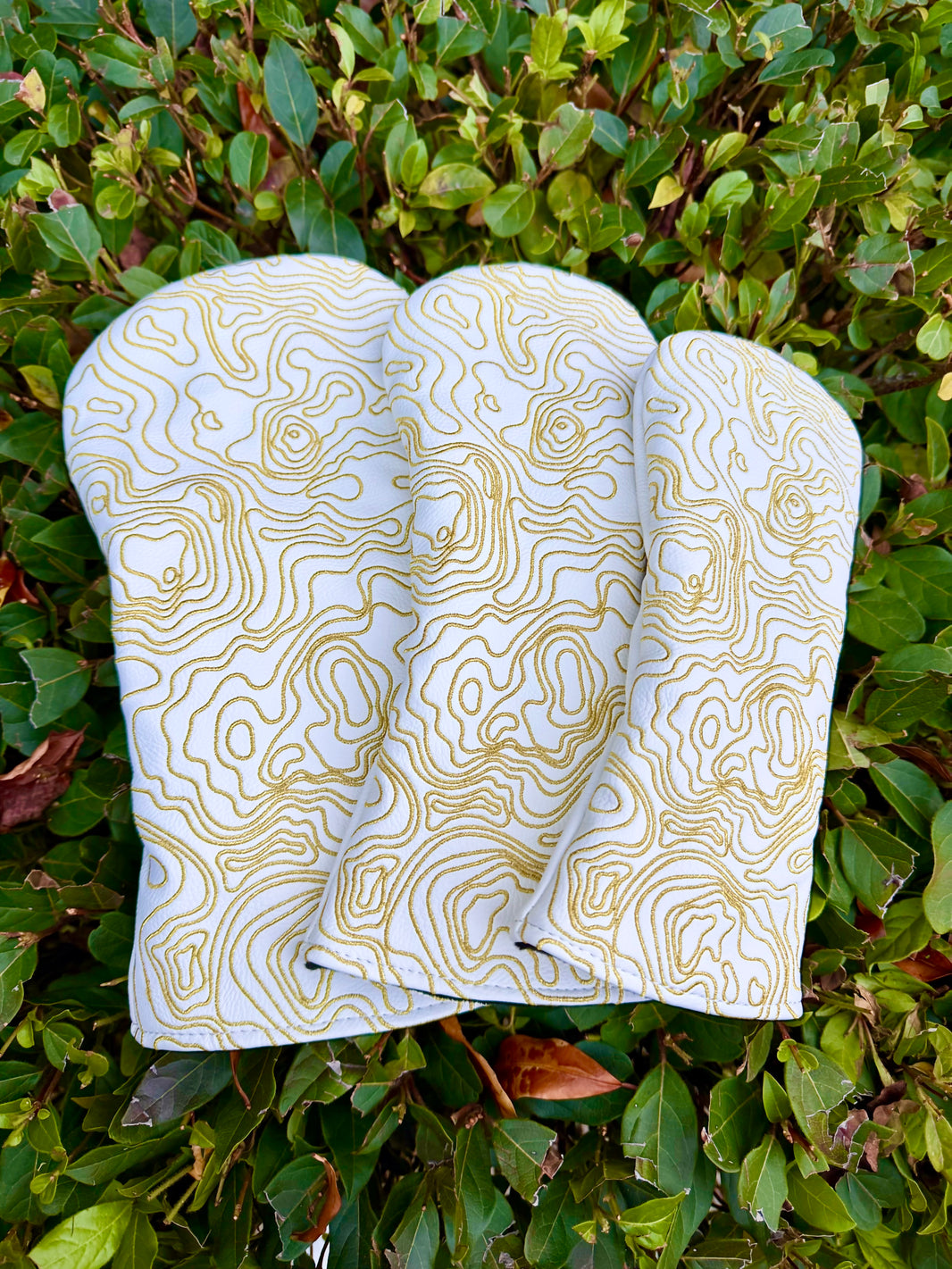 Topographic Edition - Pure White / Embroidered Sunrise Gold