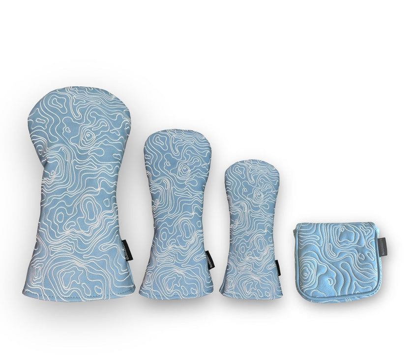 Topographic Edition - Carolina Blue / Embroidered Pure White