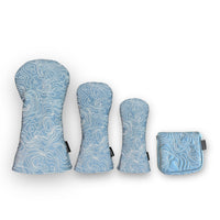 Topographic Edition - Carolina Blue / Embroidered Pure White