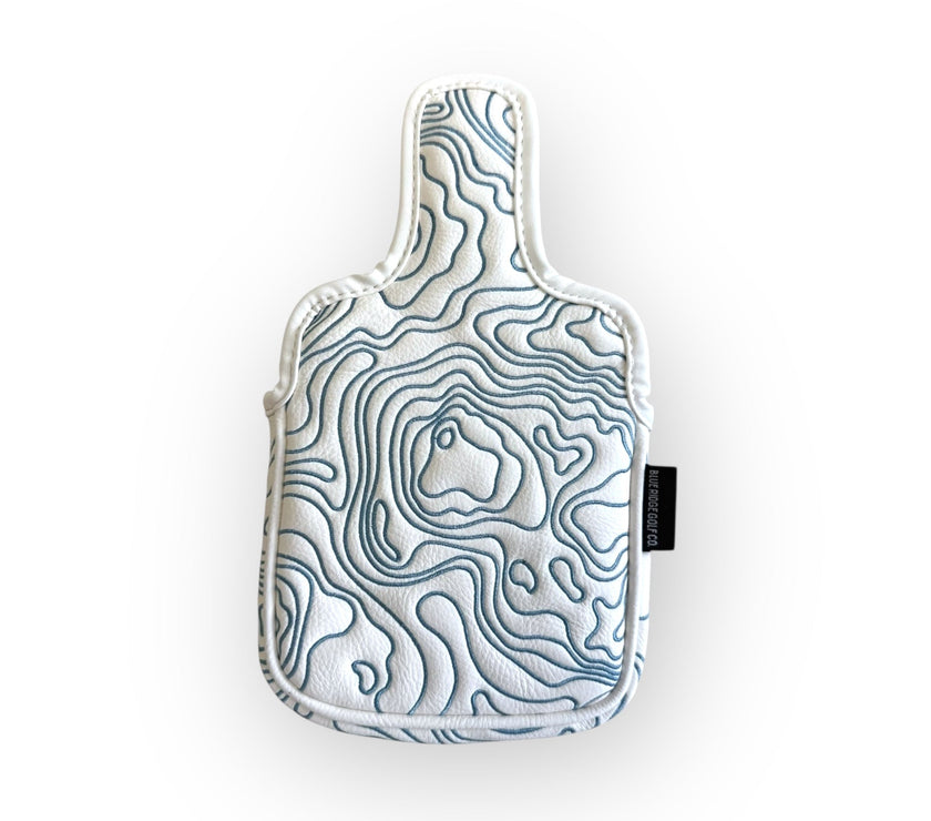 Topographic Edition - Pure White / Embroidered Carolina Blue