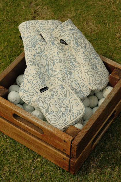 White golf club headcovers