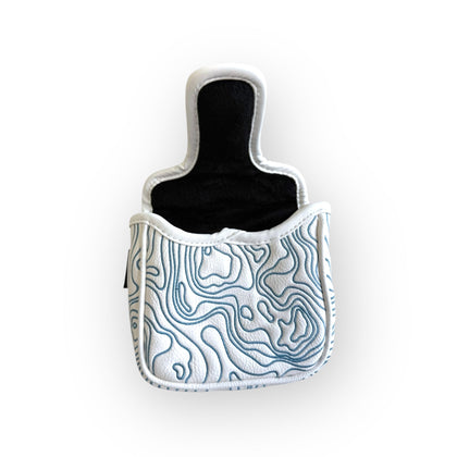 Topographic Edition - Pure White / Embroidered Carolina Blue