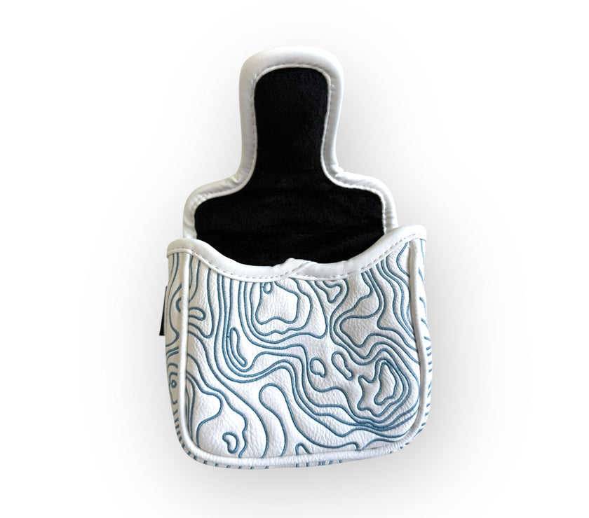 Topographic Edition - Pure White / Embroidered Carolina Blue