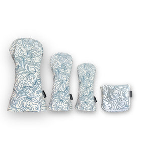 Topographic Edition - Pure White / Embroidered Carolina Blue