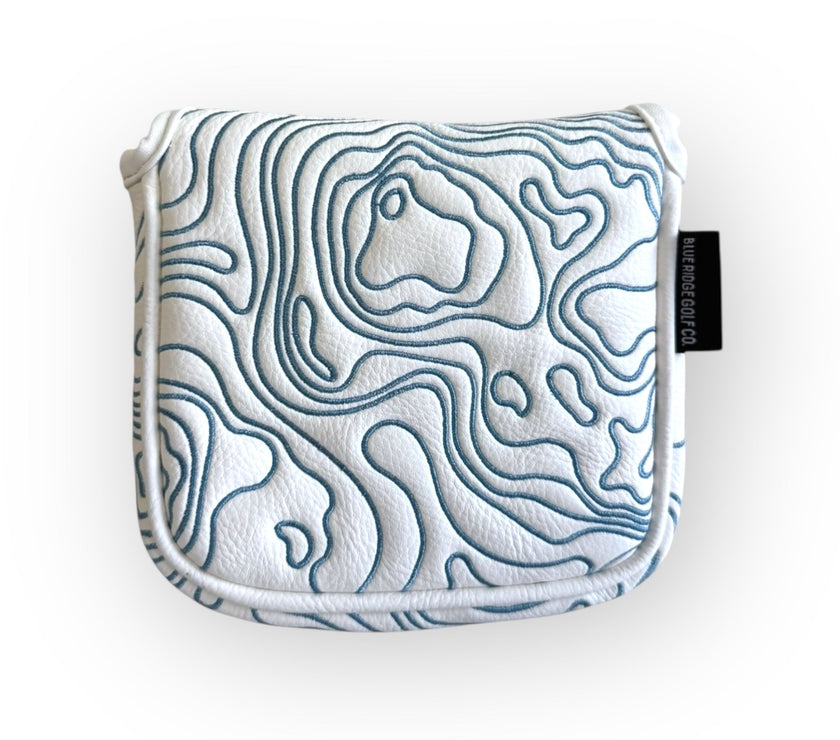 Topographic Edition - Pure White / Embroidered Carolina Blue