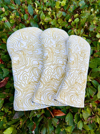 Topographic Edition - Pure White / Embroidered Sunrise Gold