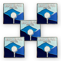 Metal Golf Ball Marker – Blue Ridge Mountains Background Set of 5
