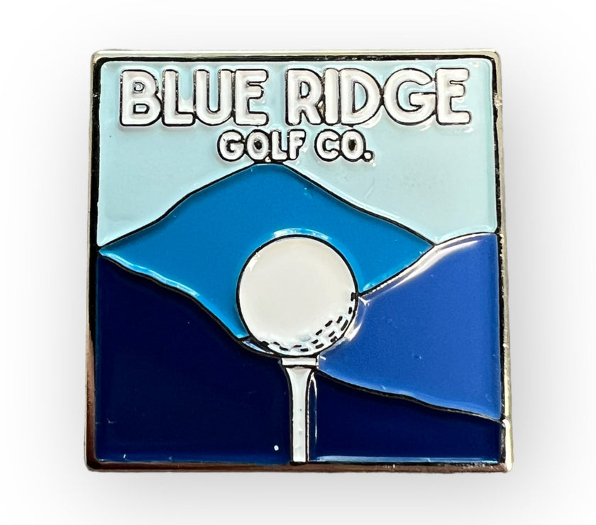 Metal Golf Ball Marker – Blue Ridge Mountains Background
