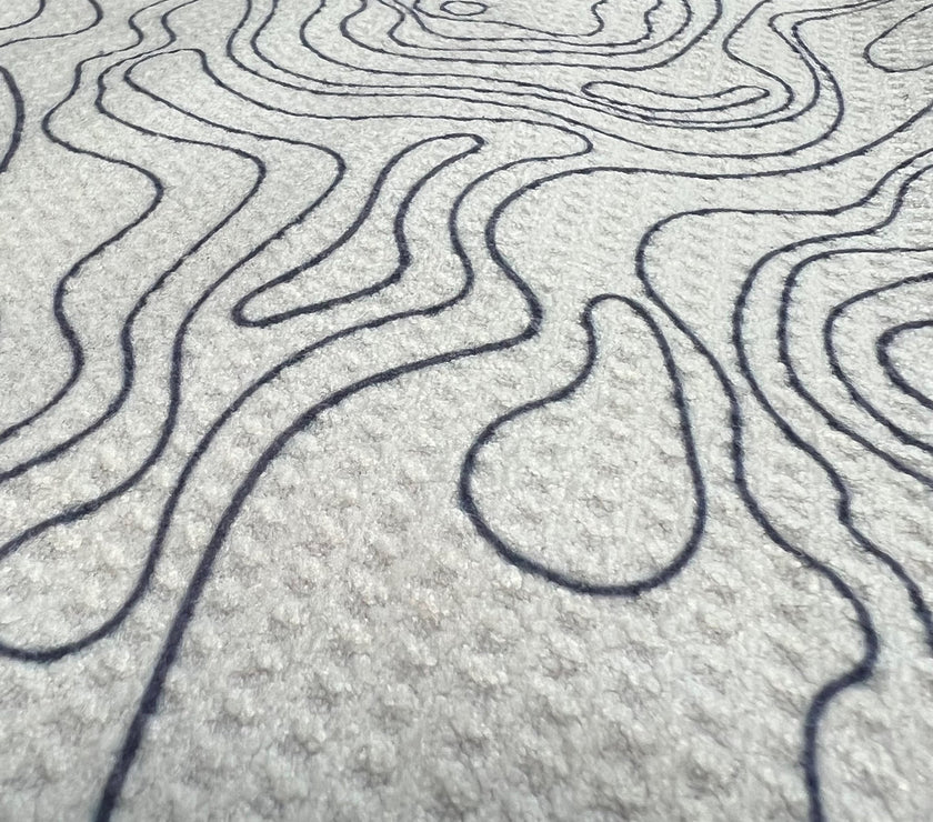 Waffle Pattern Golf Towel Topographic Edition Detail