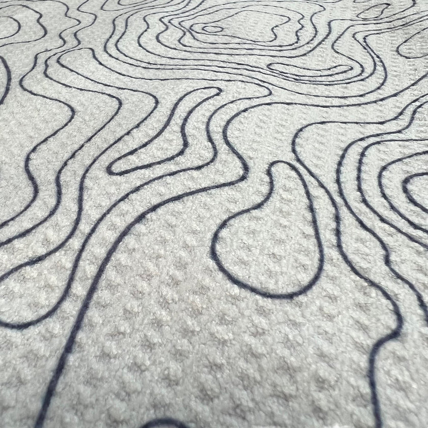 Waffle Pattern Golf Towel Topographic Edition Detail