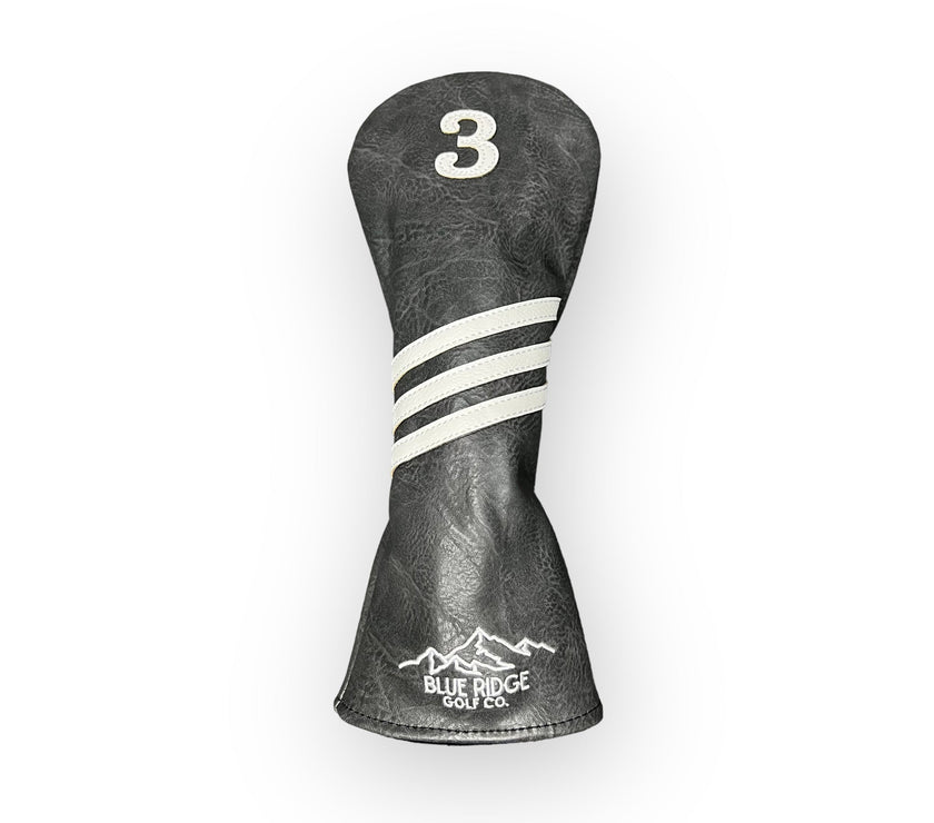 Grey Leather Golf Club Headcover – 3 Wood