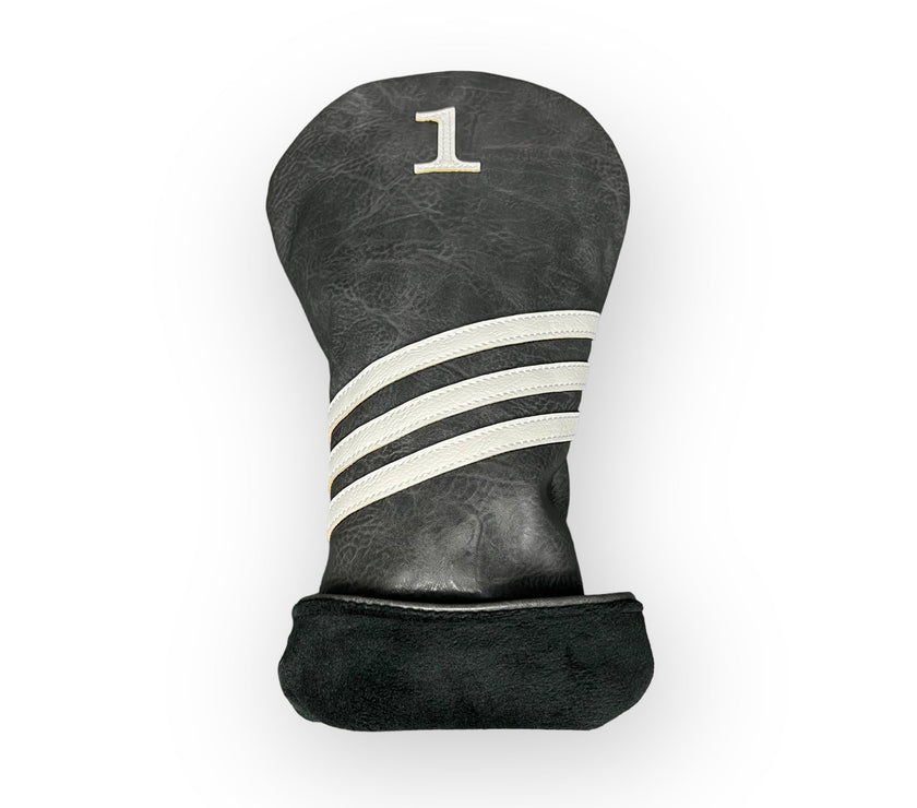 Grey Leather Golf Club Headcover – Driver Felt Interior