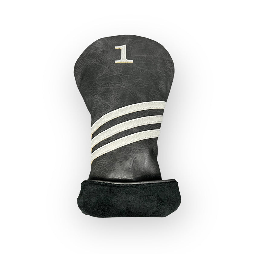 Grey Leather Golf Club Headcover – Driver Felt Interior