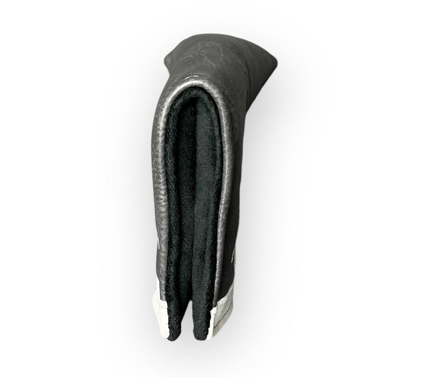 Grey Leather Golf Club Headcover – Putter Magnetic Closure