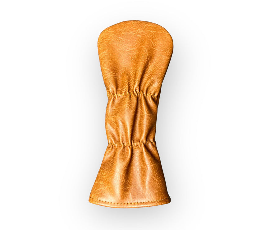 Brown Leather Golf Club Headcover – Hybrid Reverse