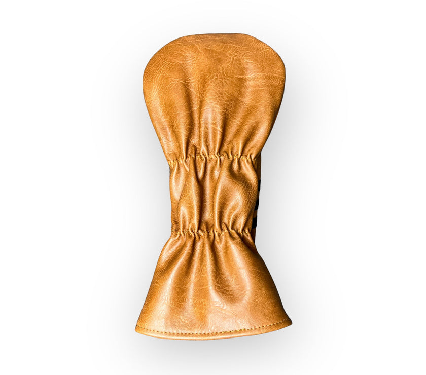 Brown Leather Golf Club Headcover – Driver Reverse