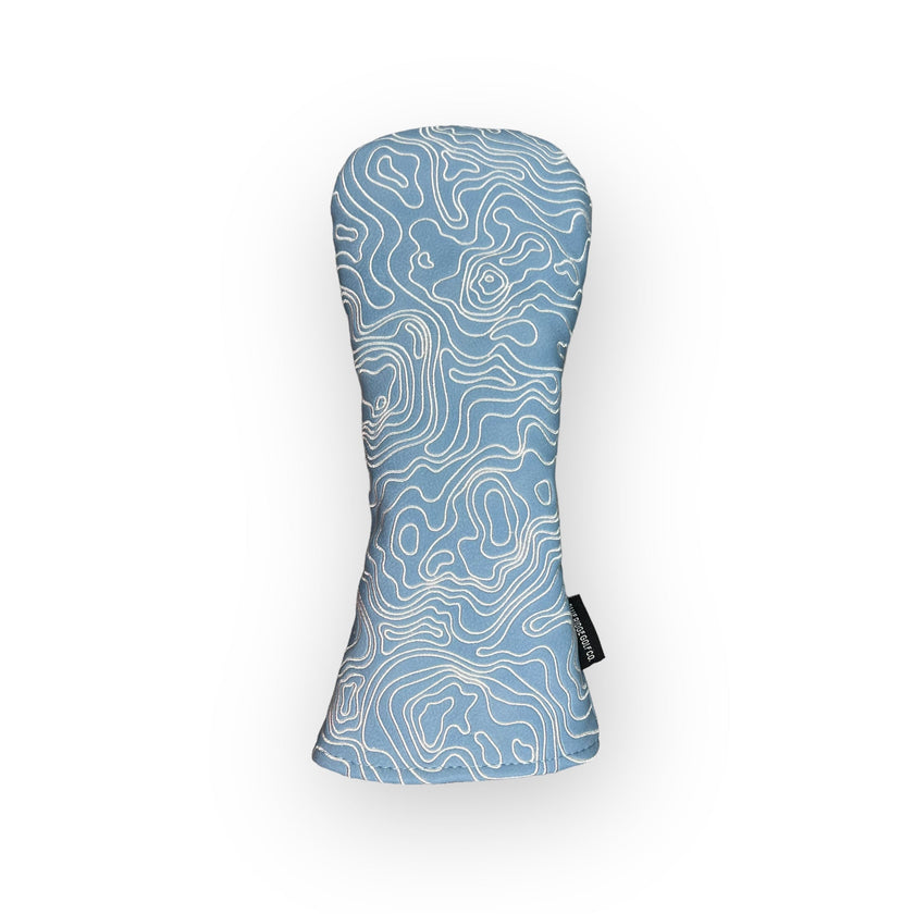 Carolina Blue Topographic Golf Club Headcover – 3 Wood