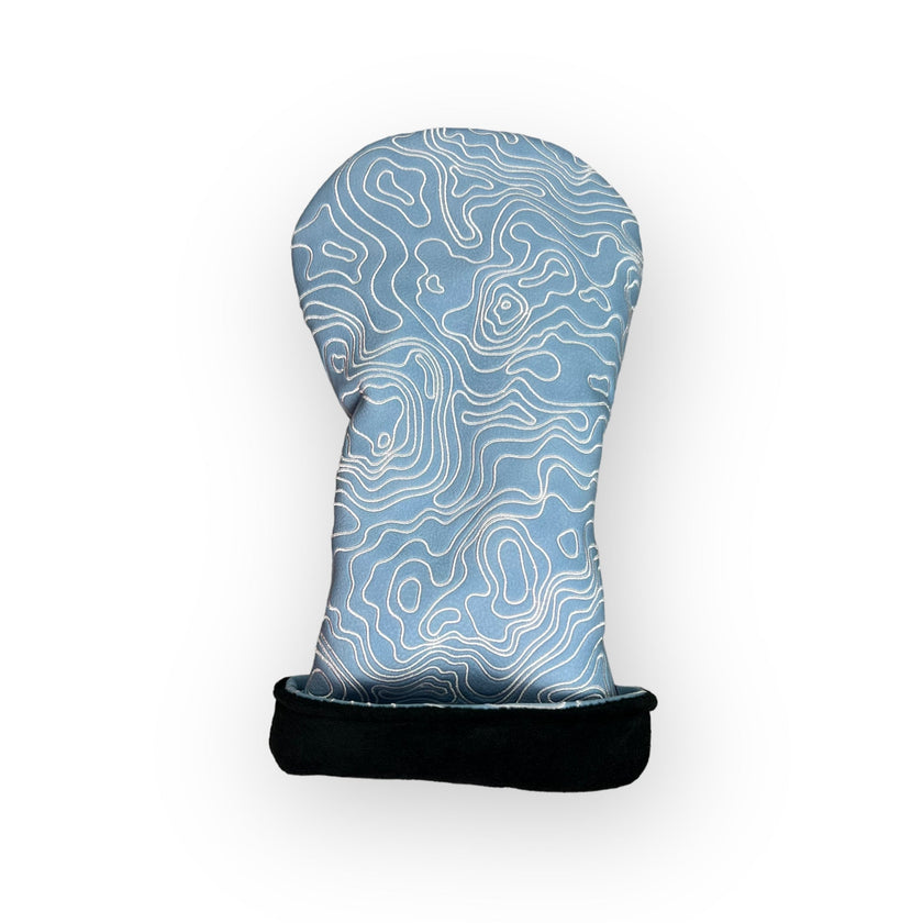 Carolina Blue Topographic Golf Club Headcover – Interior