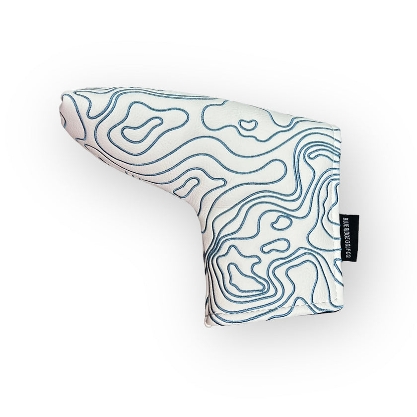 Pure White Topographic Golf Club Headcover – Putter