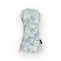 Pure White Topographic Golf Club Headcover – Driver