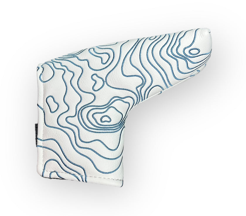 Pure White Topographic Golf Club Headcover – Putter