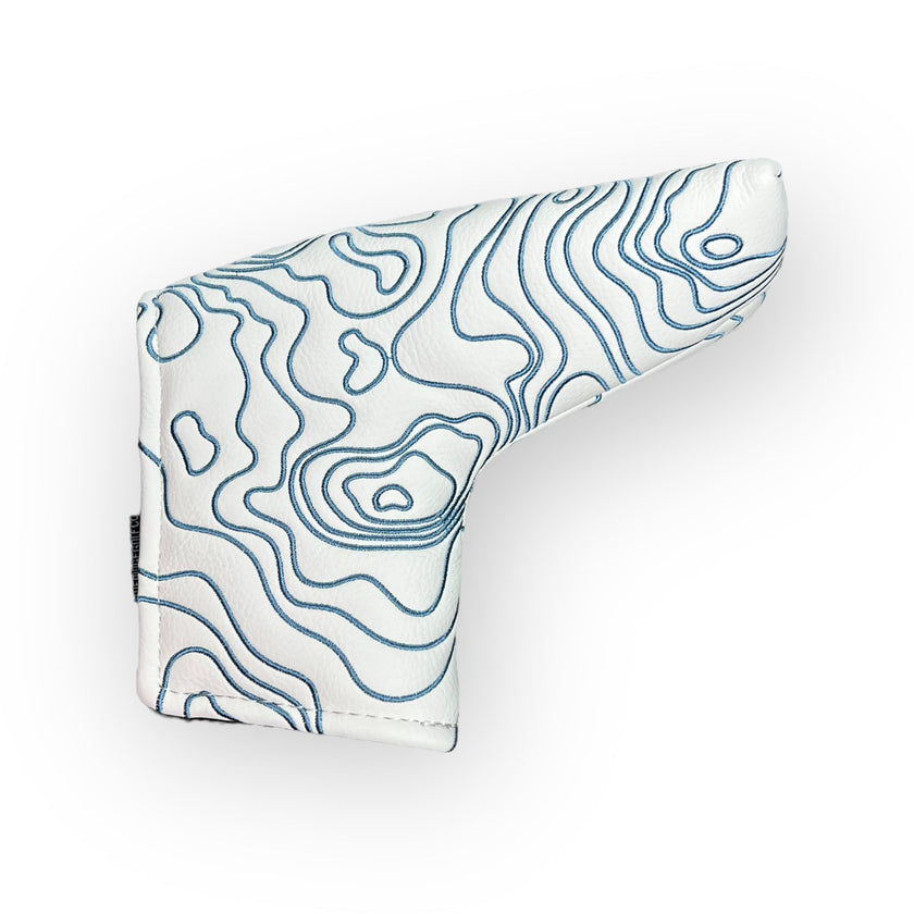 Pure White Topographic Golf Club Headcover – Putter