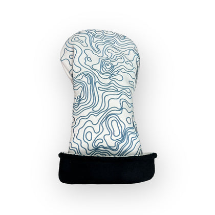 Pure White Topographic Golf Club Headcover – Interior