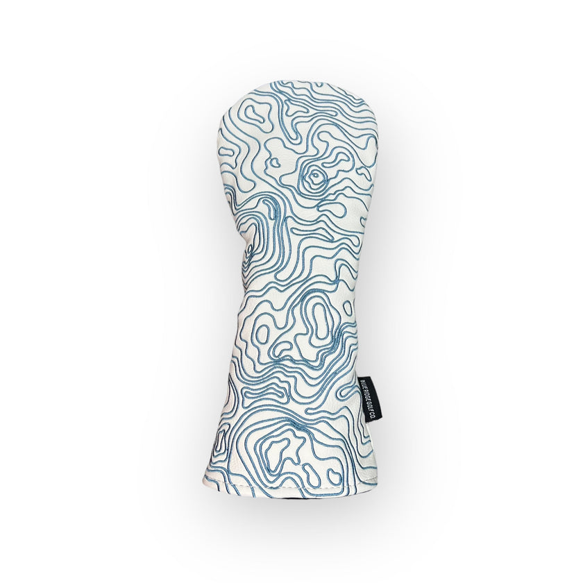 Pure White Topographic Golf Club Headcover – 3 Wood