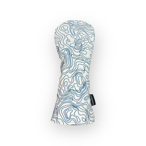 Pure White Topographic Golf Club Headcover – 3 Wood